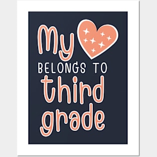 My Heart Belongs to Third Grade Posters and Art